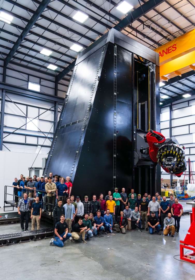 Team in front of Rocket Labs AFP Machine